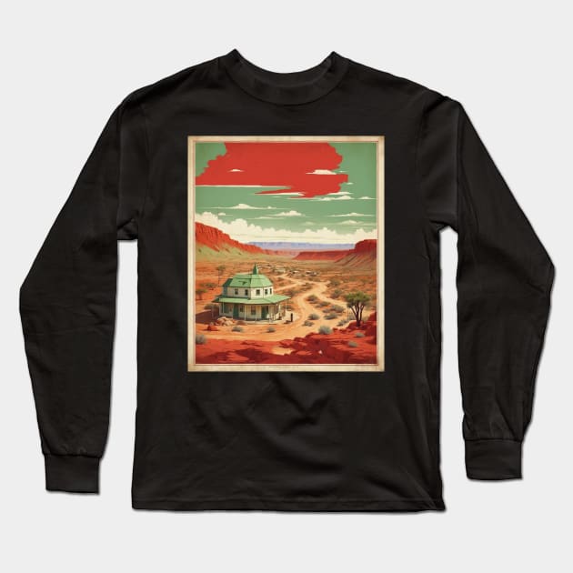 Broken Hill Australia Vintage Travel Poster Art Long Sleeve T-Shirt by TravelersGems